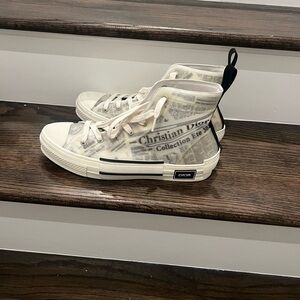 Dior B23 High Top Daniel Arsham Newspaper Shoes